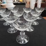 10 crystal Champagne glasses
