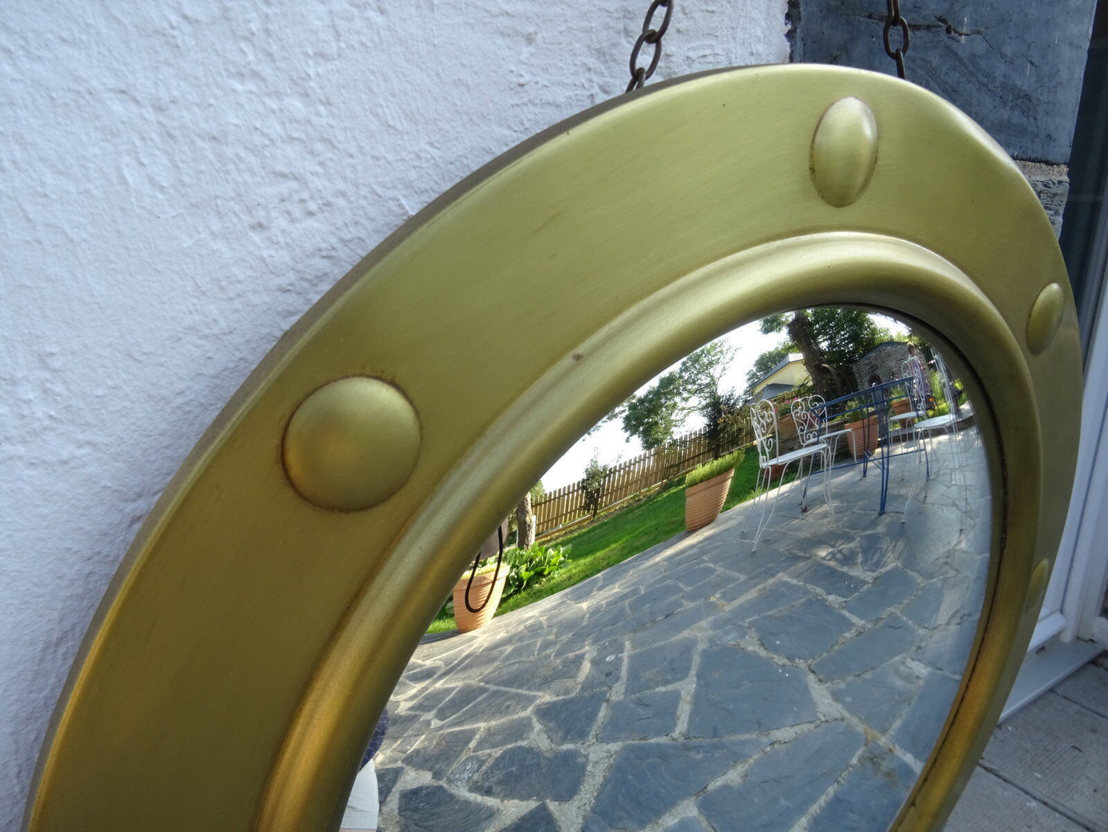 Brass witch mirror 47 cm