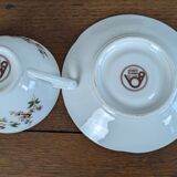 Service à café 12 pièces en porcelaine de Sologne France