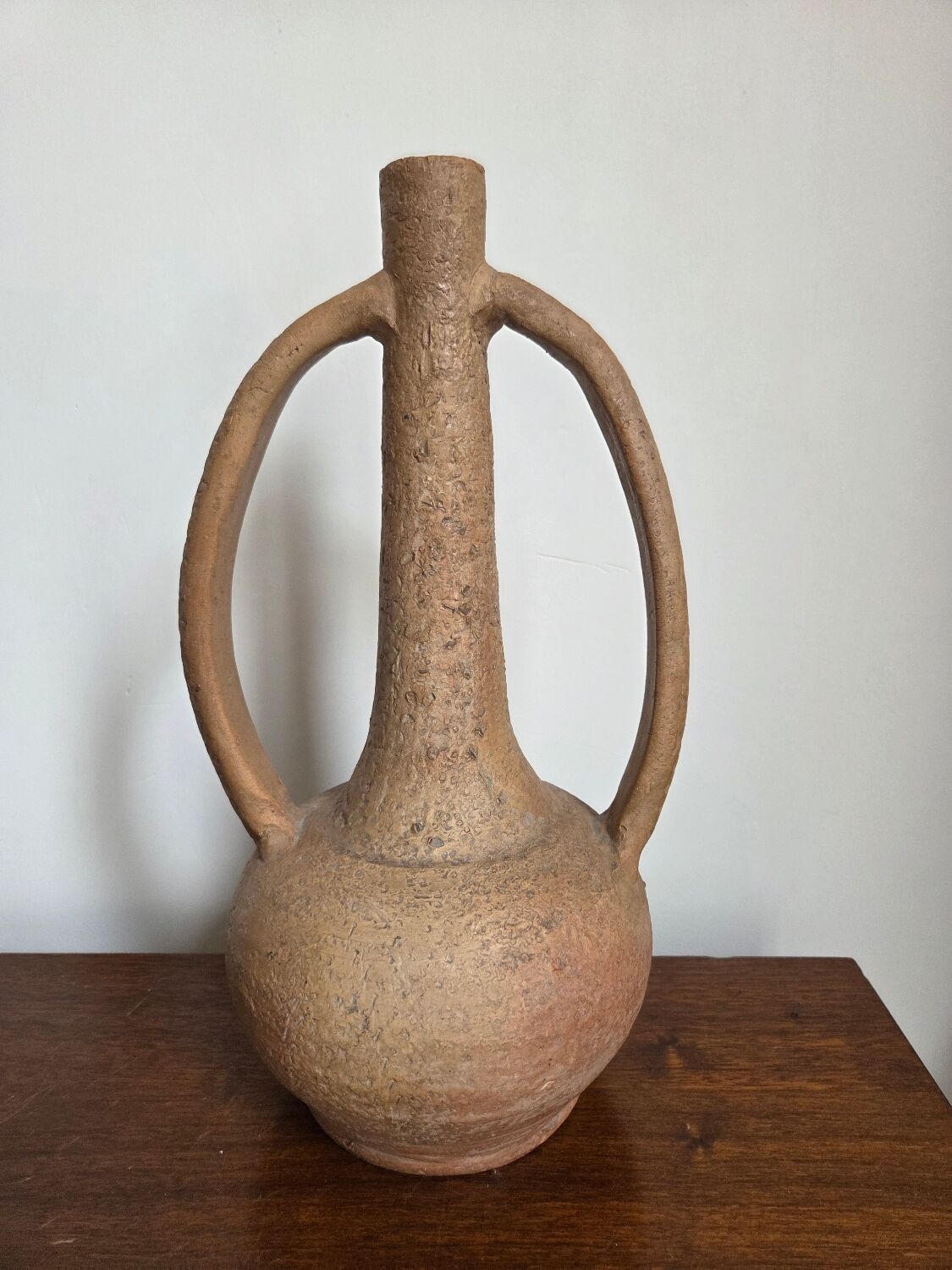 Brutalist terracotta amphora