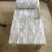 Pair of small bespoke benches – Casamance fabric in Ivory colour.