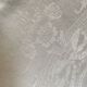 6  serviettes de table en fil de coton damassé blanc monogramme SL.