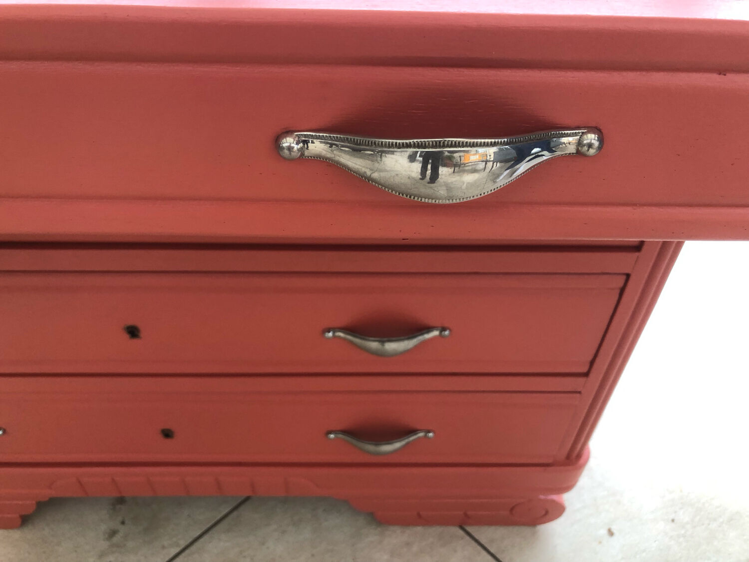 Vintage terracotta chest of drawers