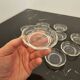 Set of 10 small crystal bowls from Val Saint Lambert.