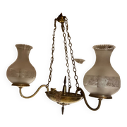 Chandelier with 3 arms in brass 1950/60