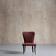 Elegant Gucci fabric upholstered chair, Italy, 1950s