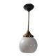 Art Deco pendant light in brass and opaline - mid-20th century