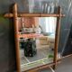 Old wood mirror turned bamboo style