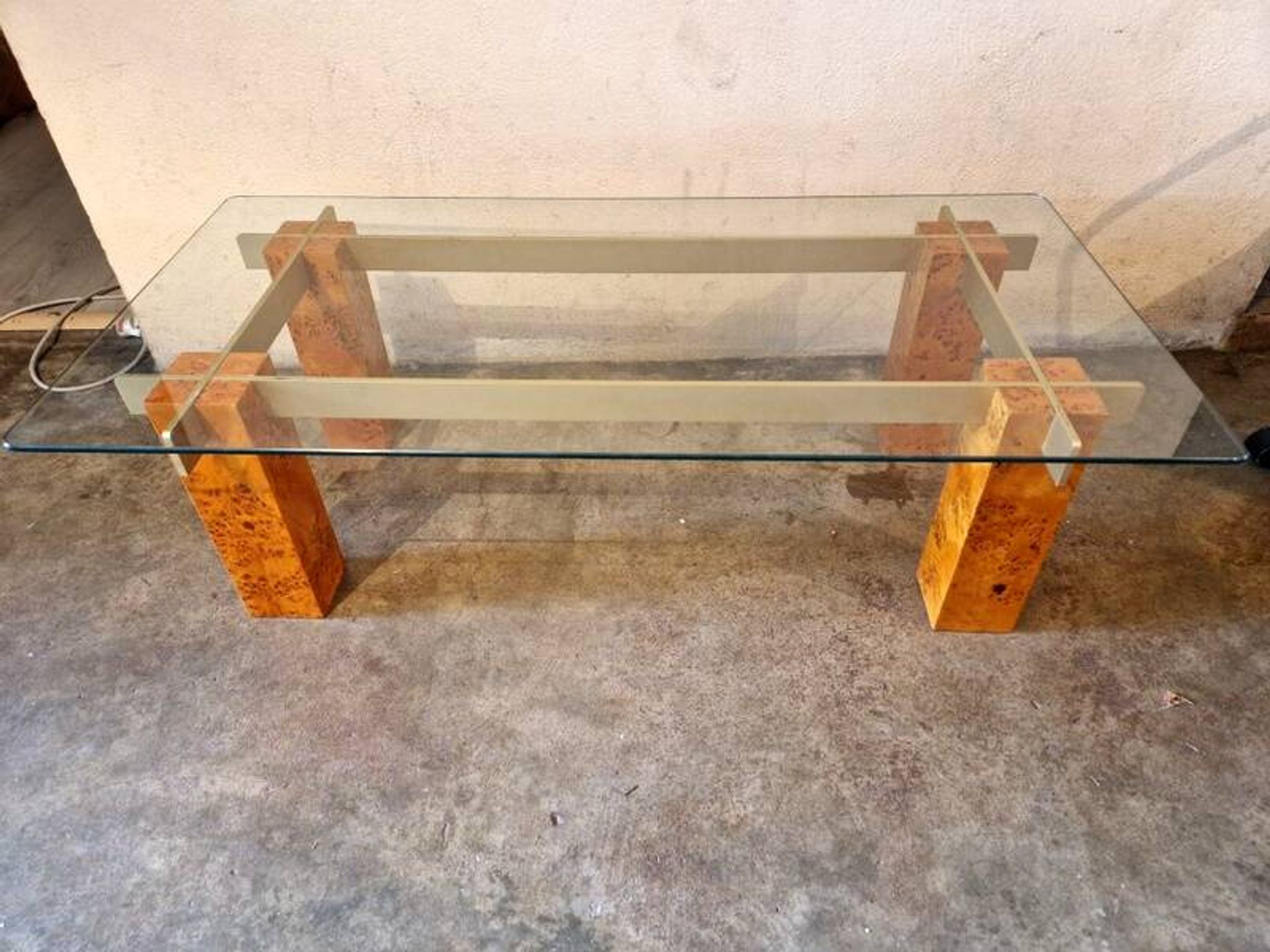 Gabriella Crespi (1922-2017) - Low table in burl veneer