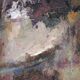 Oil on canvas signed Raymond Galliano, abstract composition, large wall painting, interior decoration.