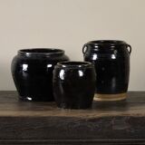 Hú - Pot à confit chinois émaillé noir n°7