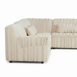 German Modular Sofa Set (10 Pieces)  — Wood Frame & Velvety Textile