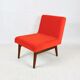 Chaise vintage en velours bleu orangé, années 1970