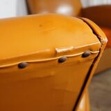 Pair of club chairs in skai 1960