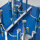 Suspension vintage en chrome et verre de Murano