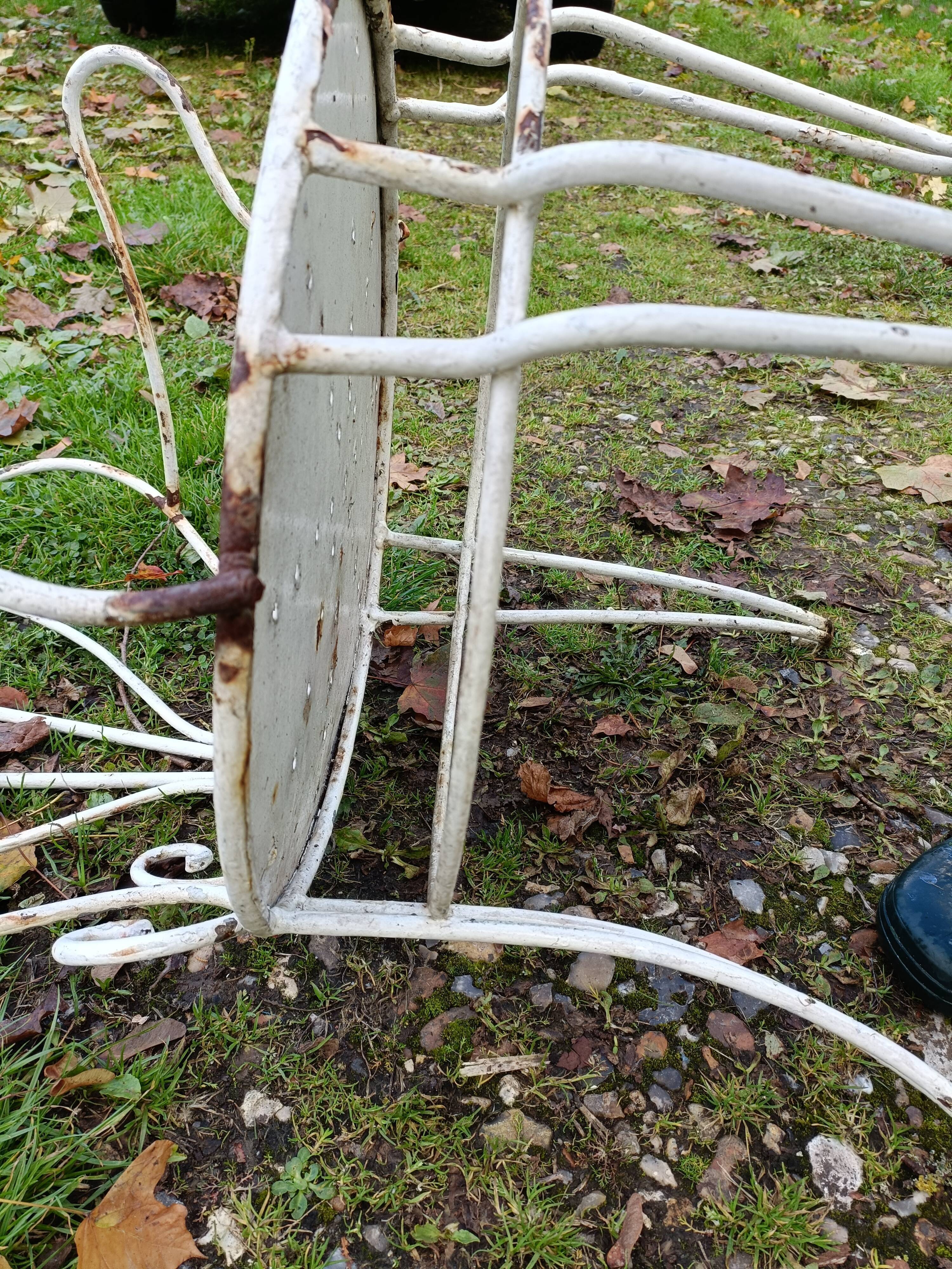 Paire de fauteuils de jardin anciens fer plein métal