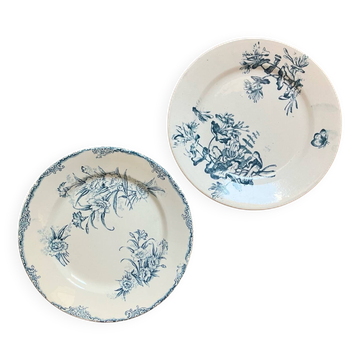 Lot de 2 assiettes en terre de fer