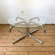 Vintage round tubular coffee table 1970