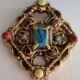 Marc Roussel Polychrome Ceramic Cross