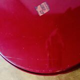 Large red enameled sheet metal tray - floral decoration - Sun Cloud - Made in England