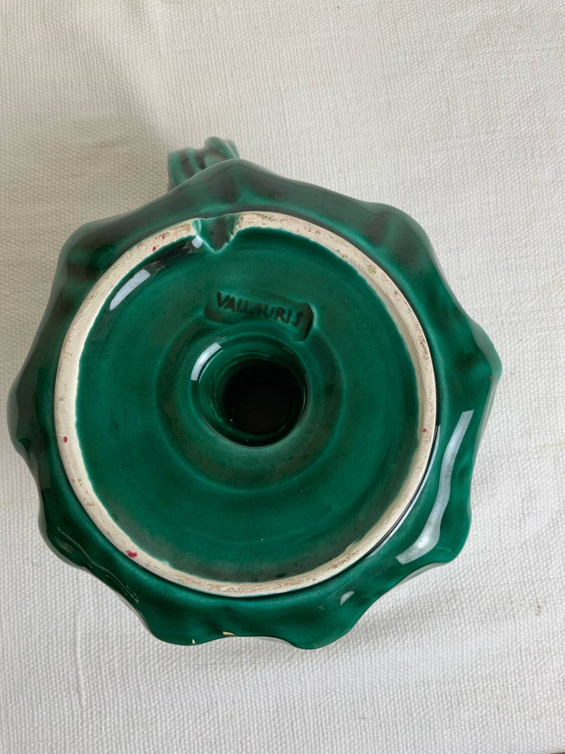 Vallauris ceramic candle holder