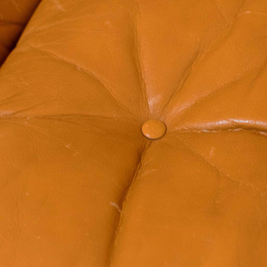 1970 Vintage Coronado Brown Leather Armchairs by Tobia Scarpa for C&B Italia