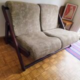 Vintage Ikea Kon Tiki 2-seater bench
