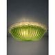 Green Murano Glass Italian Graniglia" Budino" Flush Mount in 70' Style