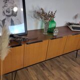 Scandinavian teak and metal sideboard