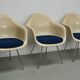 Set of Three Parchment Fiberglass DAX Armhairs Eames for Herman Miller / Vi