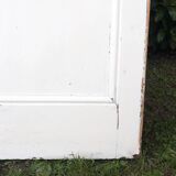 Communication door H220xW80.5cm, old panelled with moulding.