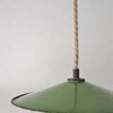 Industrial suspension, green enamel shade