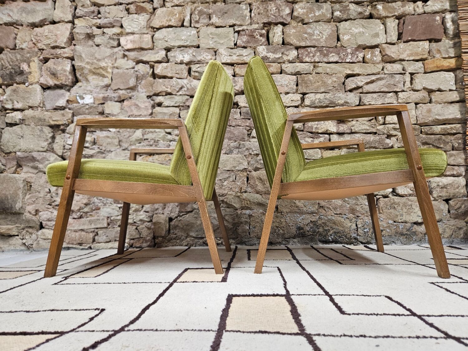 Paire fauteuil vintage style scandinave