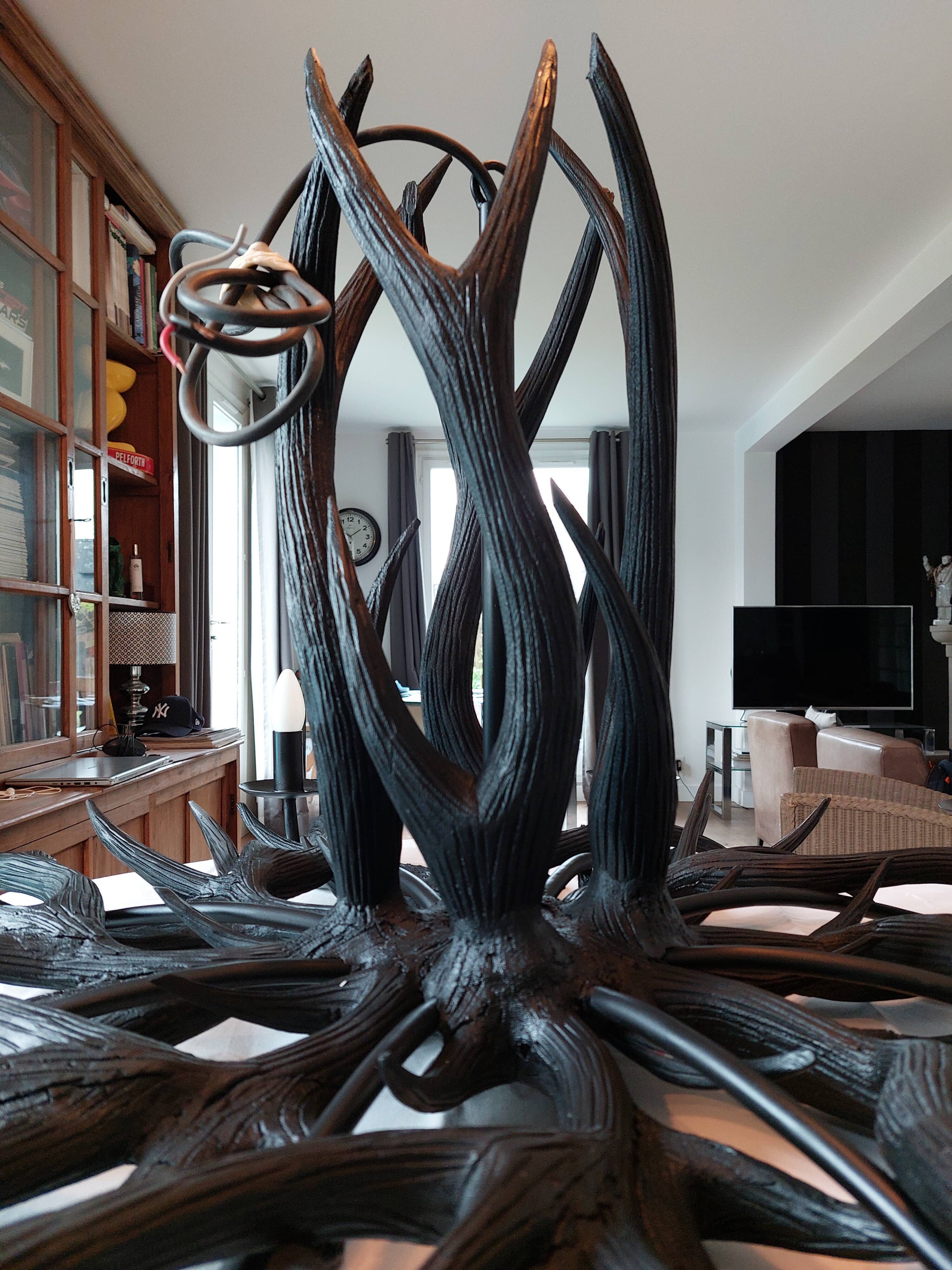 Deer antler chandelier