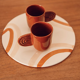 Amber terracotta ceramic cup - Oustao
