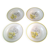 4 deep plates from Badonviller earthenware FB