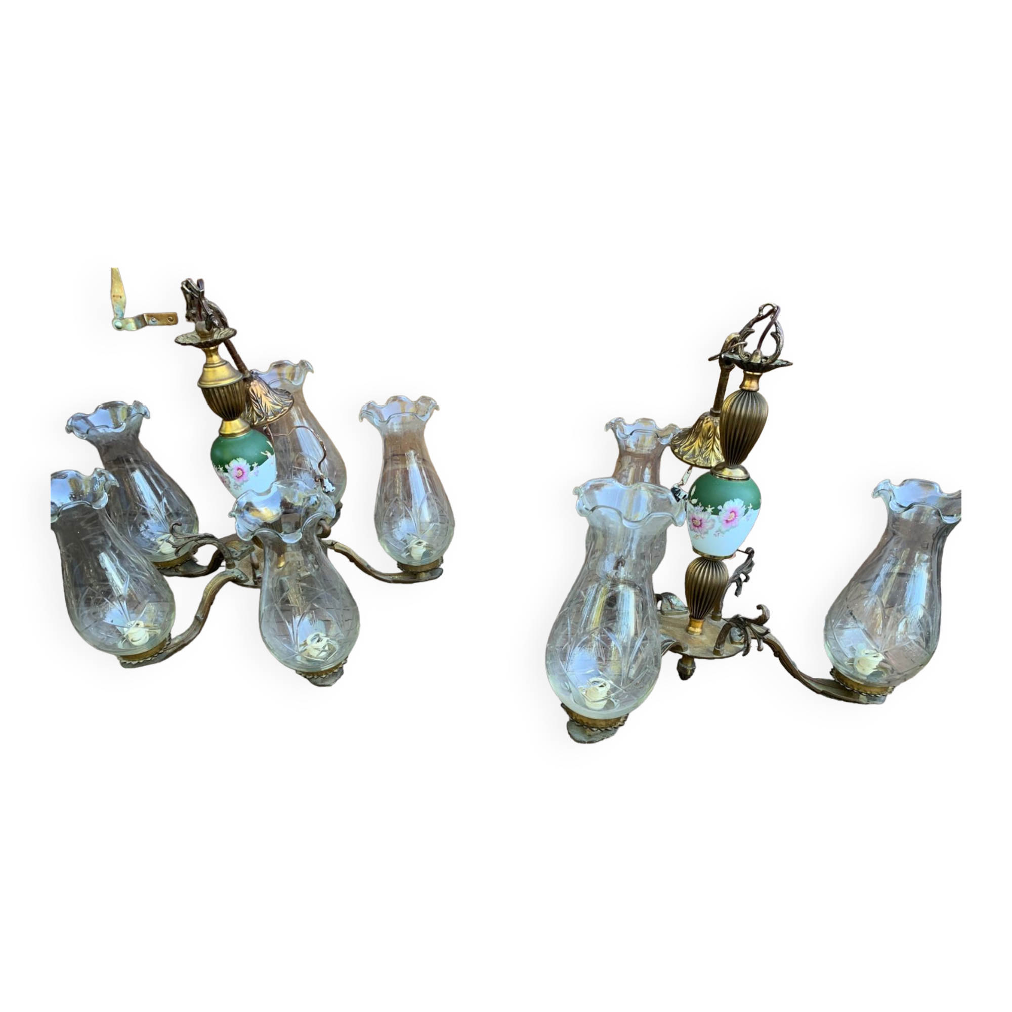 2 Italian chandeliers from the early 20th century