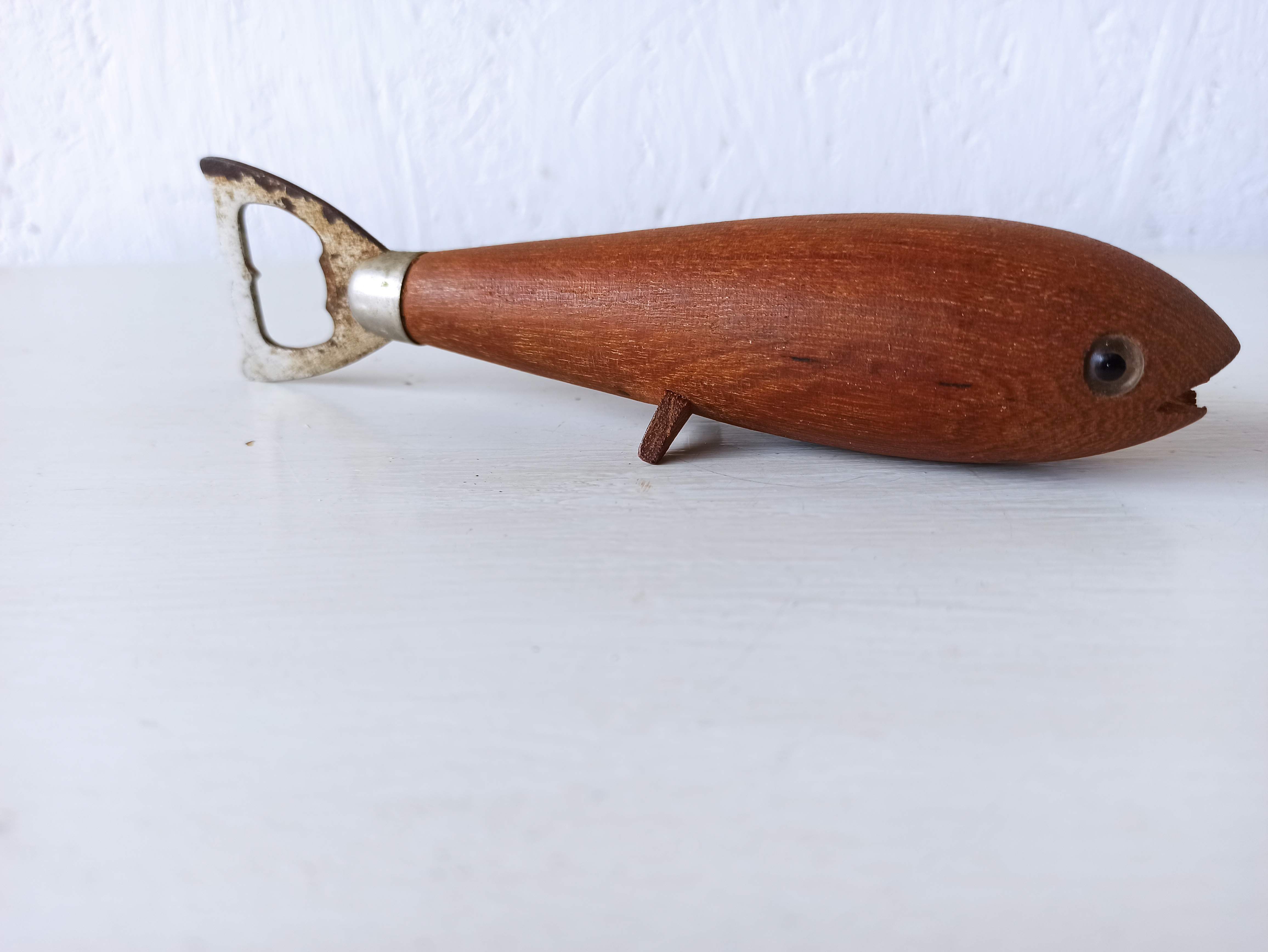Danish teak  fish bottle opener 1960