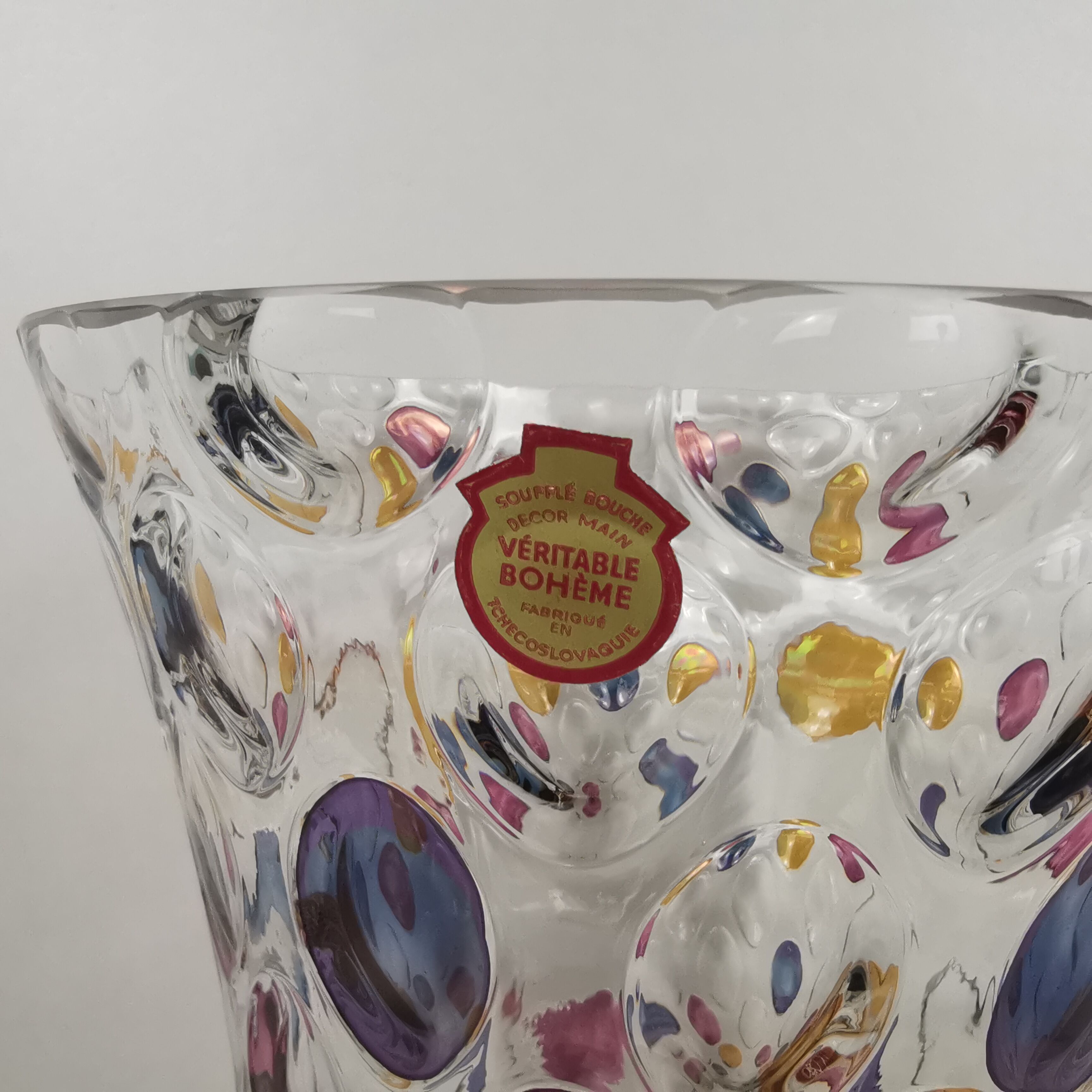Bohemian crystal vase