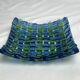 Vintage woven glass vide poche in blue and green, 20th century.