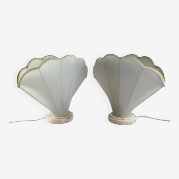 Pair of shell lamps 1970