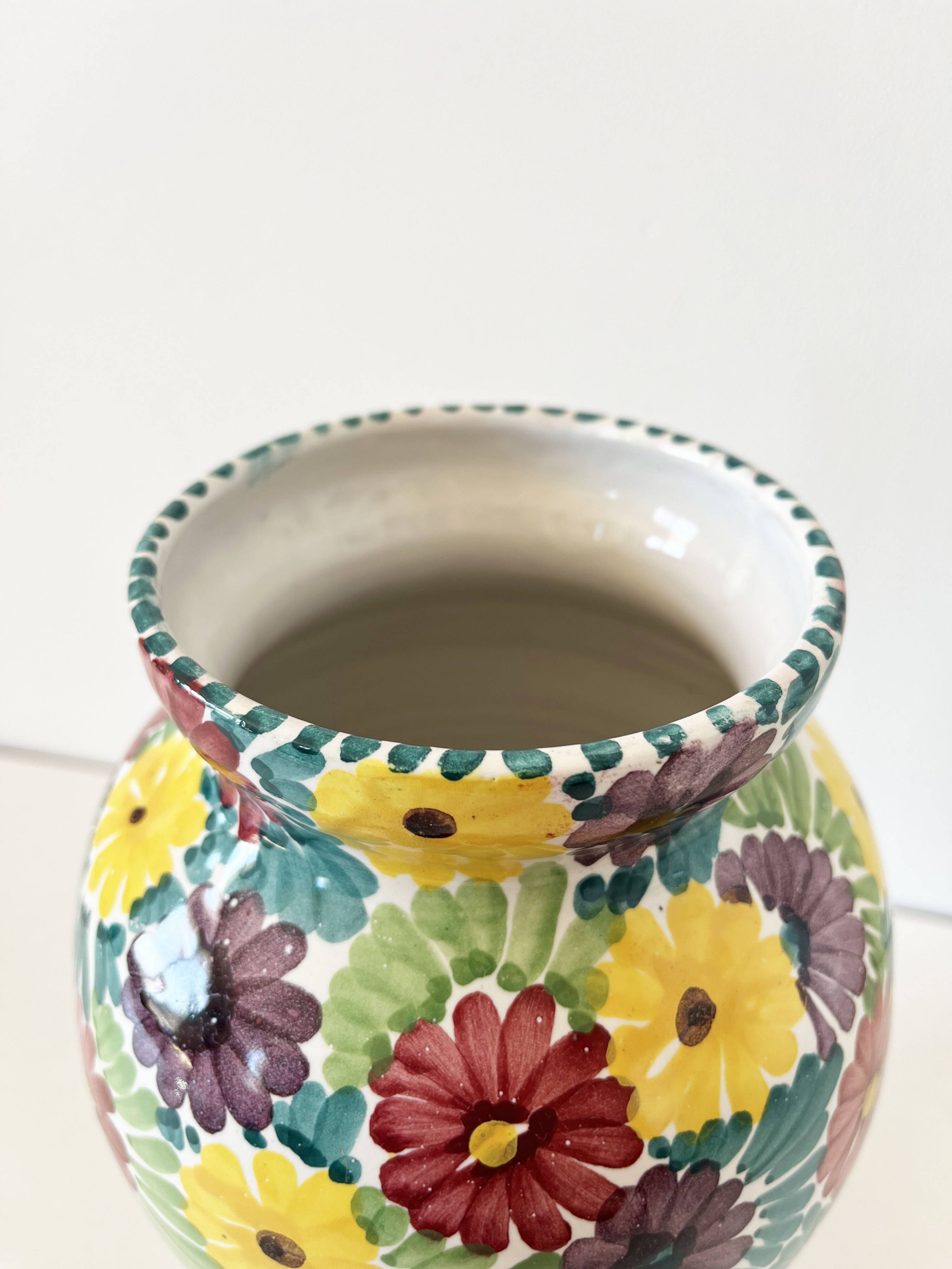 Ceramic flower vase Italy 1960