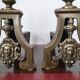 Pair of Louis-Philippe andirons with Caryatids - Bronze, cast iron - 19th century