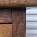 Rustic chest of drawers in solid oak 1950