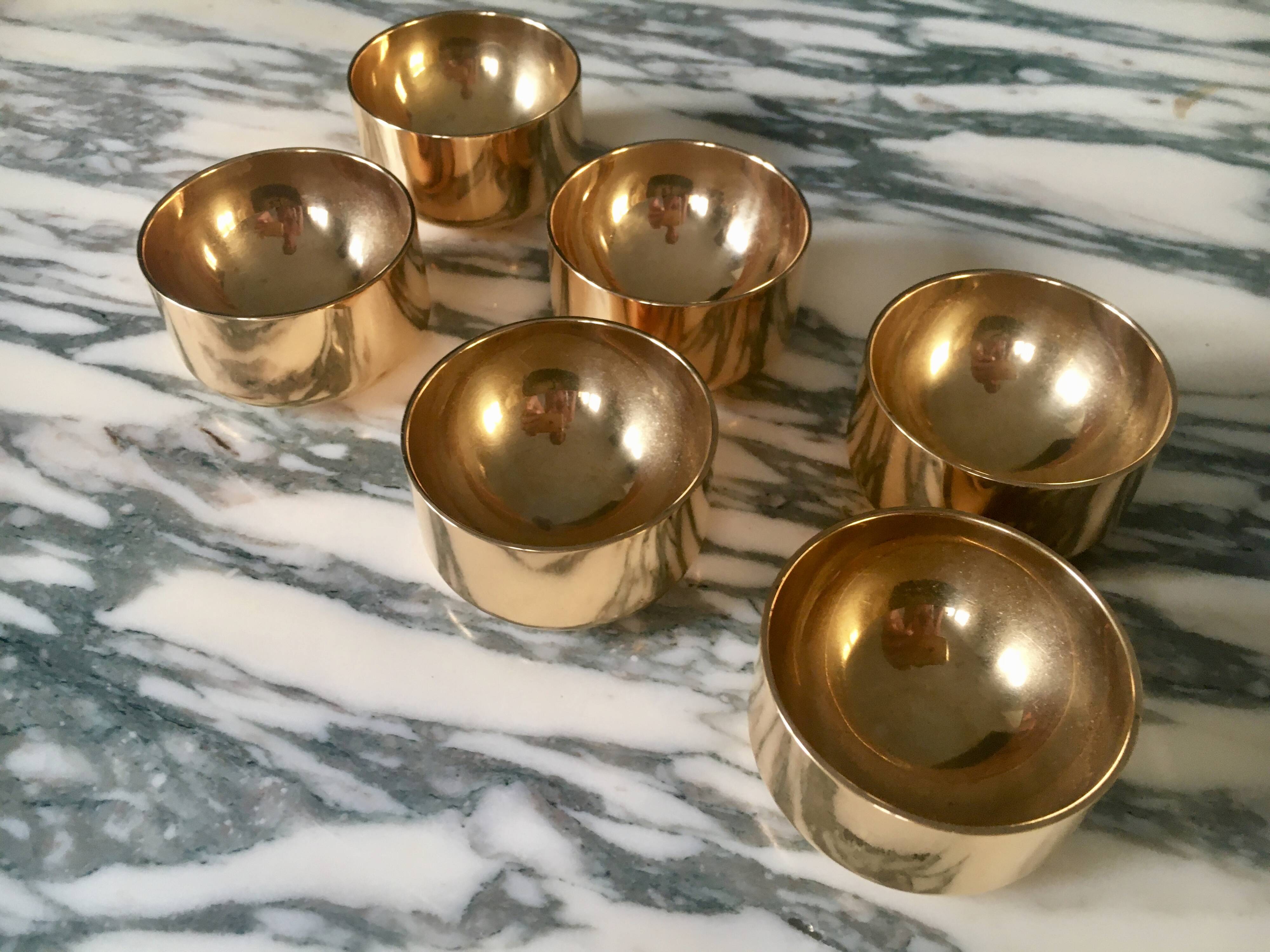 Pierre Forsell for skultuna. Sweden, 1970 gold-plated brass service