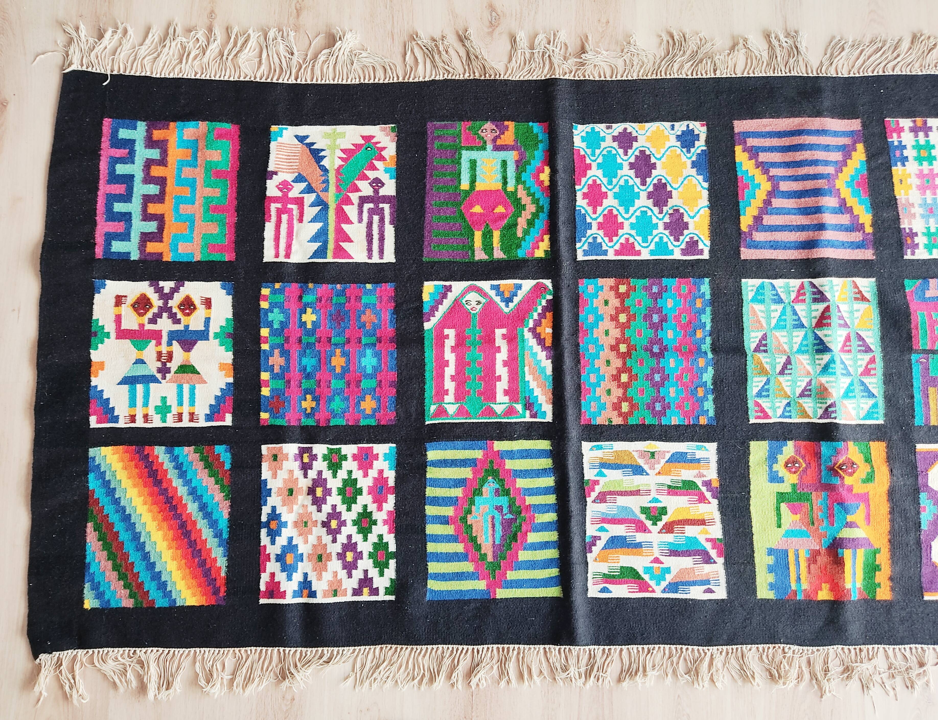 Vintage carpet South America 107 x 194 cm
