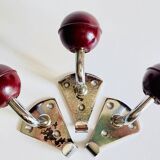 Chrome and bakelite coat hooks from the 70s