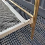 1-seater bed in gilded metal