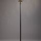 Lampadaire tripode de forme réverbère en fer et verre