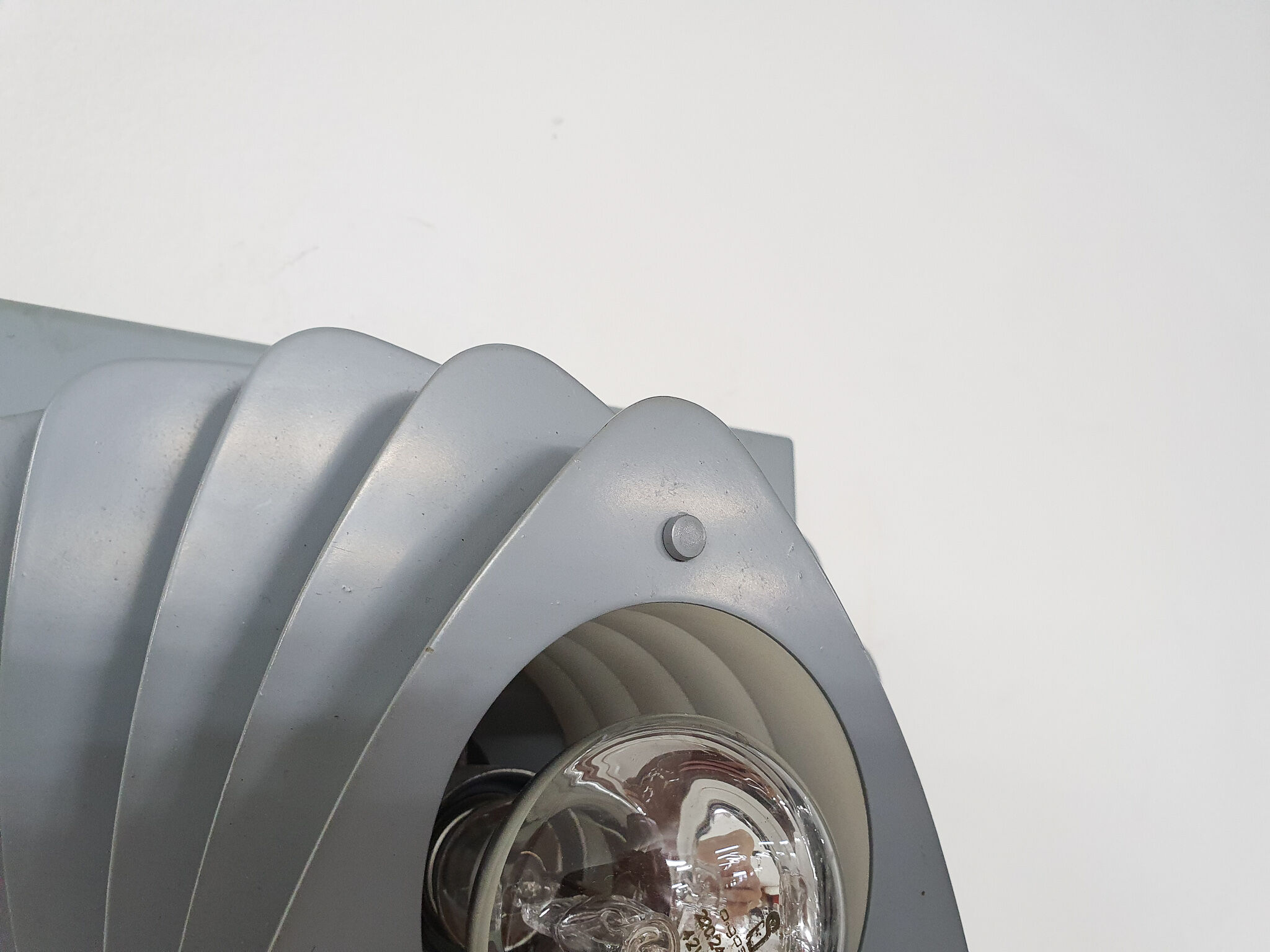 Mid-century grey metal wall light, The Netherlands 1960's